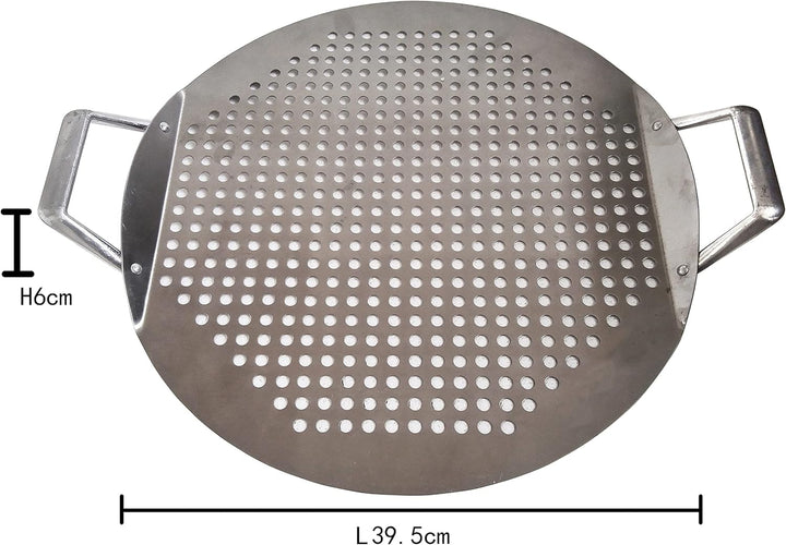Grill Topper - Grillplatte aus Edelstahl – Perforiertes Grillzubehör Kompatibel mit Kugelgrill, Kama