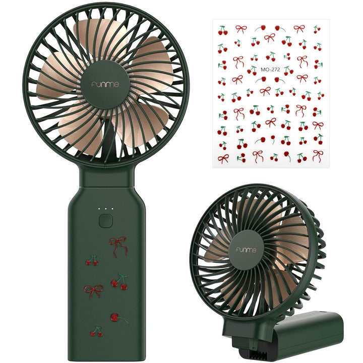 Funme Handventilator 3 in 1 Tischventilator Tragbarer Lüfter mit 53 Stunde 9000 Aufladbarer Batterie