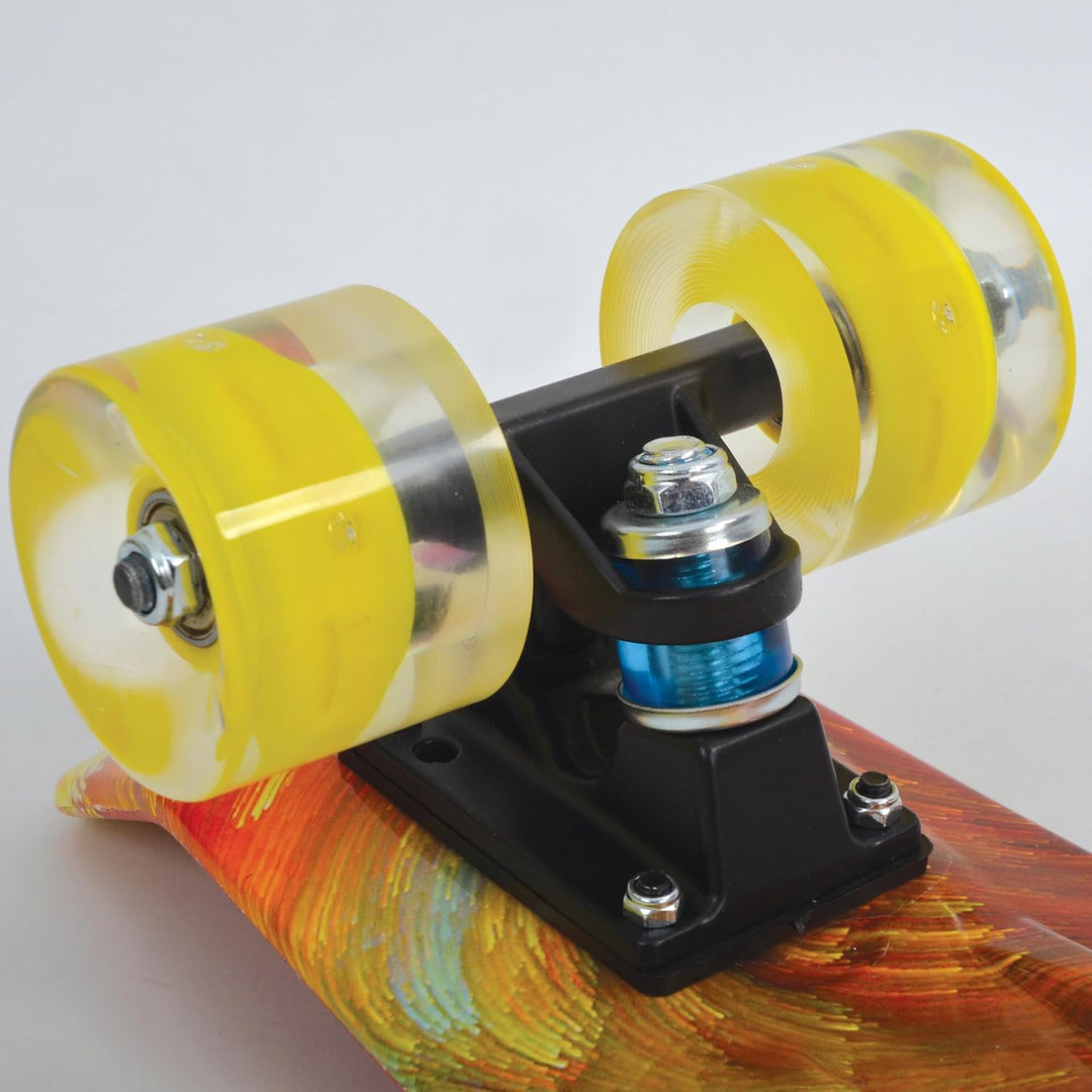 Schildkröt® Retro Skateboard Free Spirit, Premium Beach Board mit verschiedenen Deckdesigns, leuchte