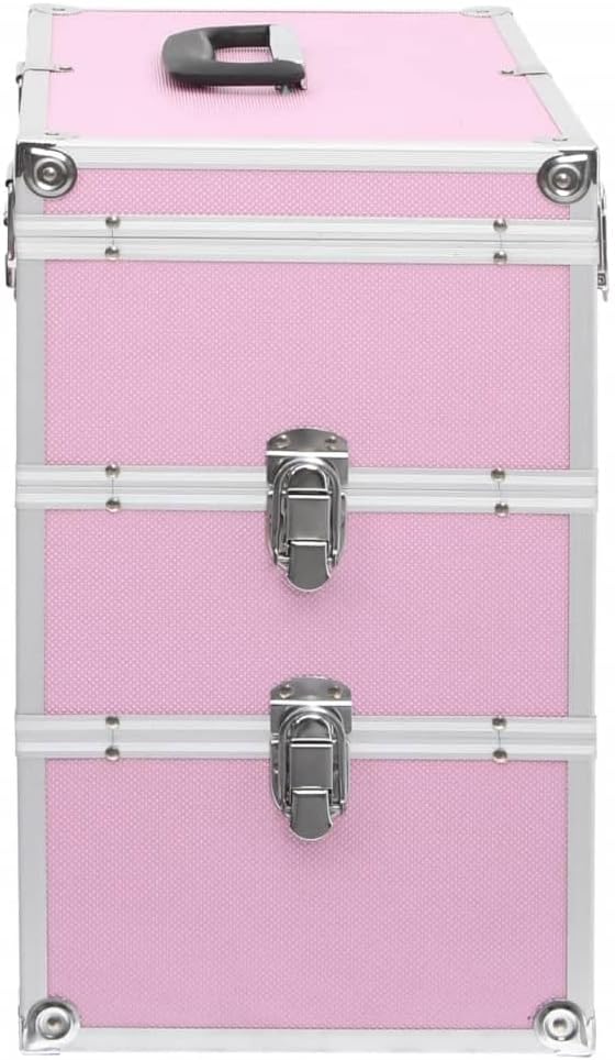 vidaXL Kosmetikkoffer 37x24x40cm Schminkkoffer Schmuckkoffer mehrere Auswahl Pink, Pink