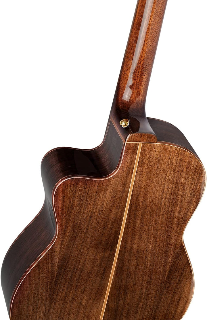 Ortega Guitars Slim Neck Konzertgitarre Performer Series Elektro-akustische 4/4 Gitarre, Tobacco Sun