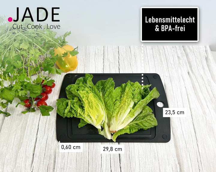 JADE Schneidebrett Gourmet Gripper, Zellulose-Laminat, mit Saftrille & Antirutschfüssen, beidseitig
