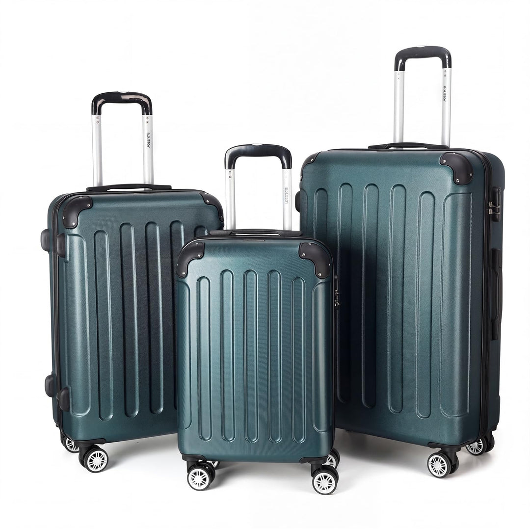 Koffer Set 3tlg, Koffer Gross, Trolley Koffer Reisekofferset, (55/66/76CM), Handgepäck Koffer, 360°d