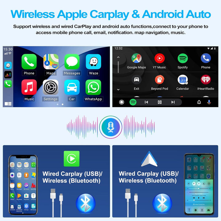 CAMECHO Android 11 [2G+32G] Autoradio für BMW 1 Serie E81 E82 E87 E88,9-Zoll Bildschirm Auto Radio T