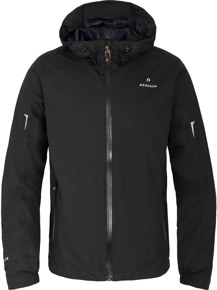 Bergson Herren Regenjacke EGGEN - Wanderjacke - Fahrradjacke - Outdoorjacke - wasserdicht - winddich