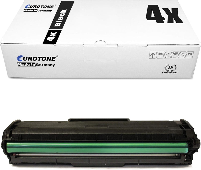 4X Eurotone Toner für Samsung SCX 3400 3401 3405 FW F W ersetzt MLT-D101S 4x Black, 4x Black