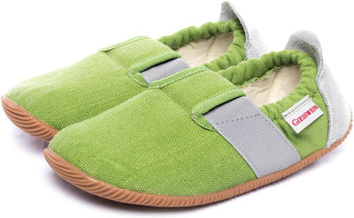 GIESSWEIN Kinder Hausschuhe Söll Slim-Fit - Baumwoll Slippers für Mädchen & Jungen, rutschfeste Kind