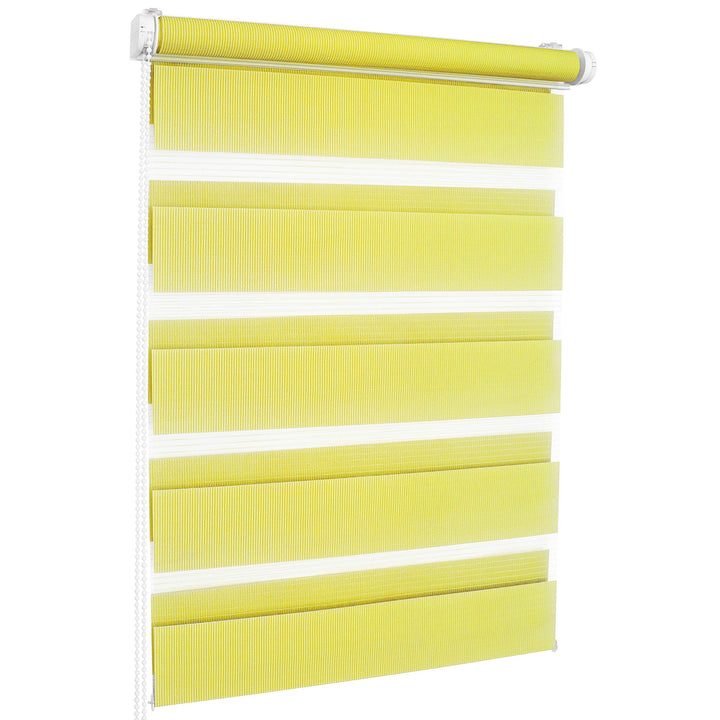 ROLLMAXXX Duo-rollo Doppelrollo Klemmfix ohne Bohren (110 x 150 cm, Limone) 110 x 150 cm Limone, 110
