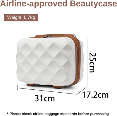 British Traveller Kosmetikkoffer Damen Beautycase Hartschalen Schminkkoffer Handgepäck Tragbar 30 *