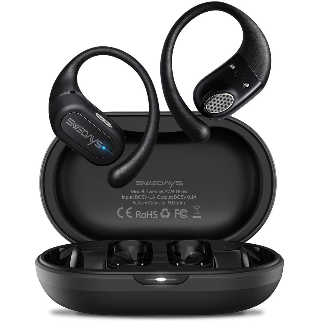 Open-Ear Kopfhörer – Bluetooth 5.4 Clip-On Ohrhörer mit Touch-Steuerung, ENC Geräuschreduzierung für