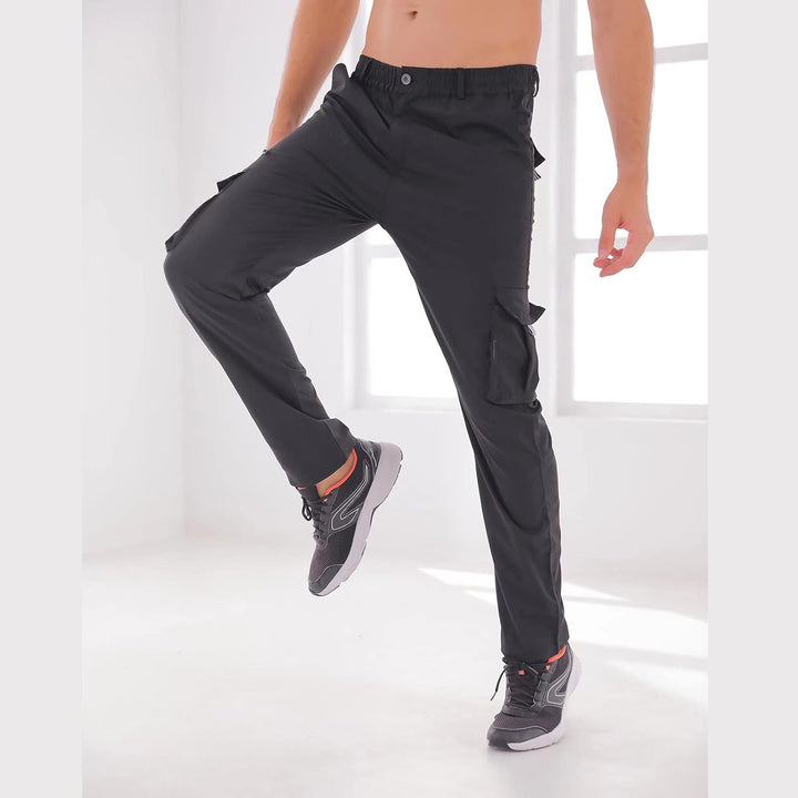 Herren-Cargohose, leicht, taktische Hose, Wandern, Jogger, klassische Passform, mehrere Taschen XXL
