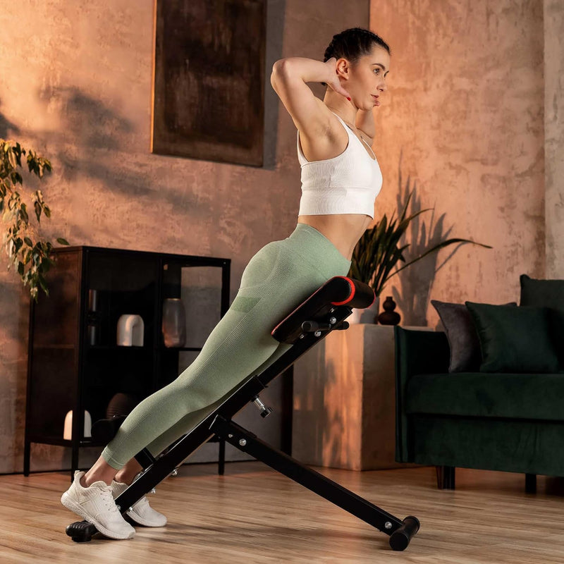 Hop-Sport Rückentrainer Hyperextension 45° Bauchtrainer HS-1016 klappbares Fitnessgerät für