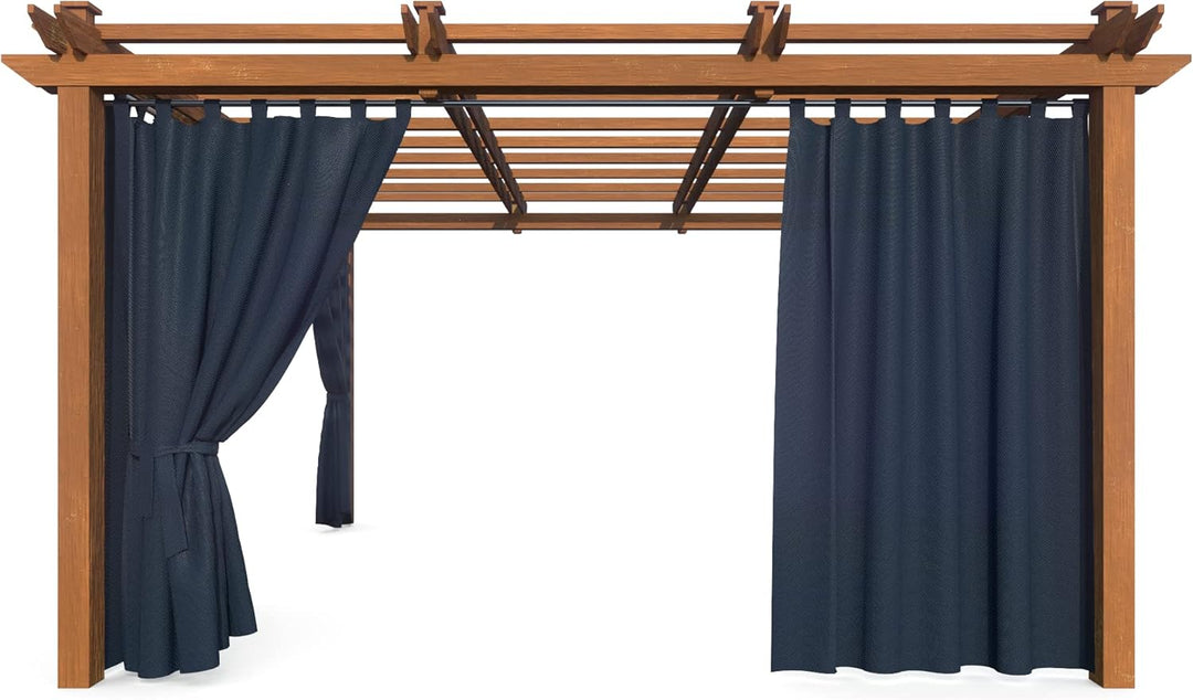 HOME DEKO Terrassenvorhang, Wasserdichter Gartenvorhang für Terrasse, Balkon, Pergola & Pavillon, Sc