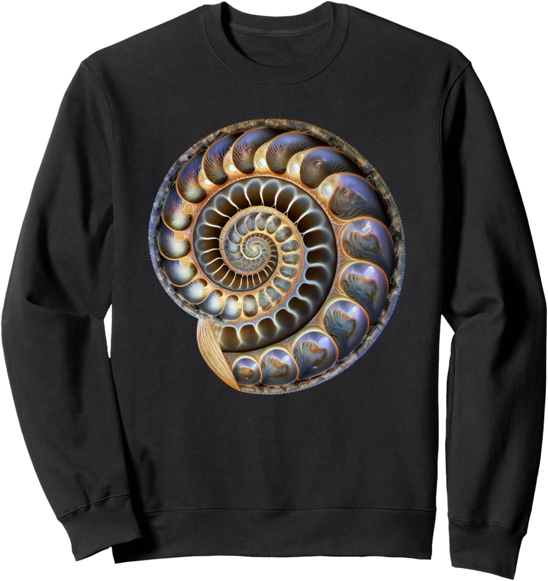 Fibonacci, Spirale, Muschel, Schnecke, Phi, Symbol, goldenes Verhältnis Sweatshirt