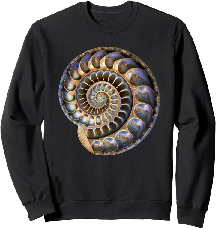 Fibonacci, Spirale, Muschel, Schnecke, Phi, Symbol, goldenes Verhältnis Sweatshirt