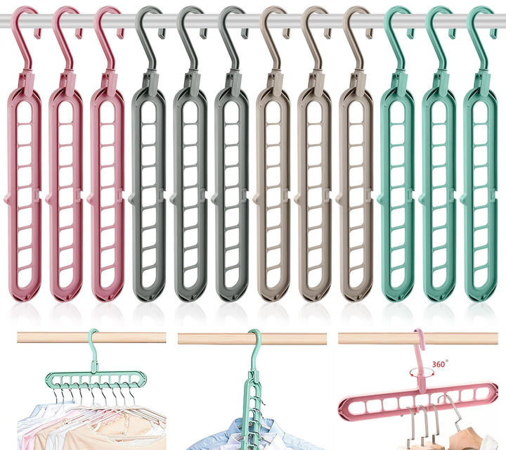 Kleiderbügel Platzsparende 360º-Drehbares Magic Kleiderbügel, Multi Bügel Cascading Clothes Hanger O