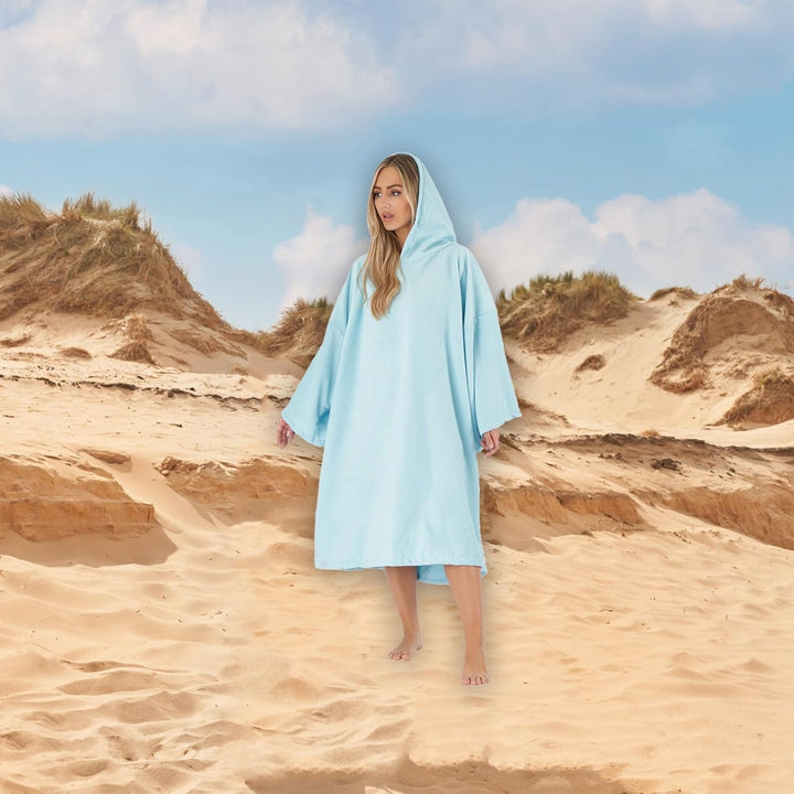 Brentfords Handtuch Poncho Erwachsene Kapuze Gross Bad Schwimmen Surf Poncho Mikrofaser Wechsel für