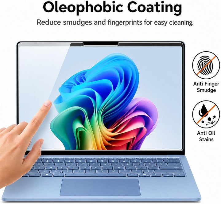 MEGOO Gehärtetem Glas Displayschutzfolie für Microsoft Surface Laptop Go 3/2/1 12.4", 9H Härte, Anti