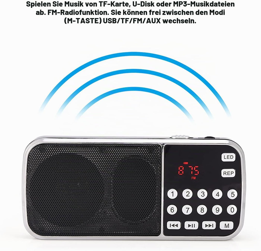 Tragbares Digitales Audio, Lautsprecher LED-Taschenlampe Unterstützung CD-Player Diskman Music Playe