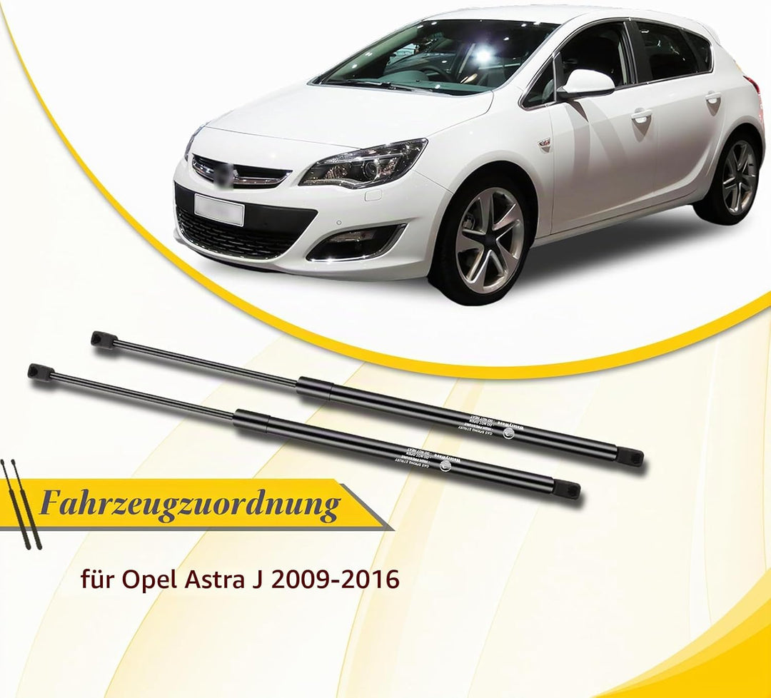 2X Heckklappendämpfer für Vauxhall Astra J 2009-2016 | Gasdruckdämpfer Schwarz Gasdruckfeder Heckkla
