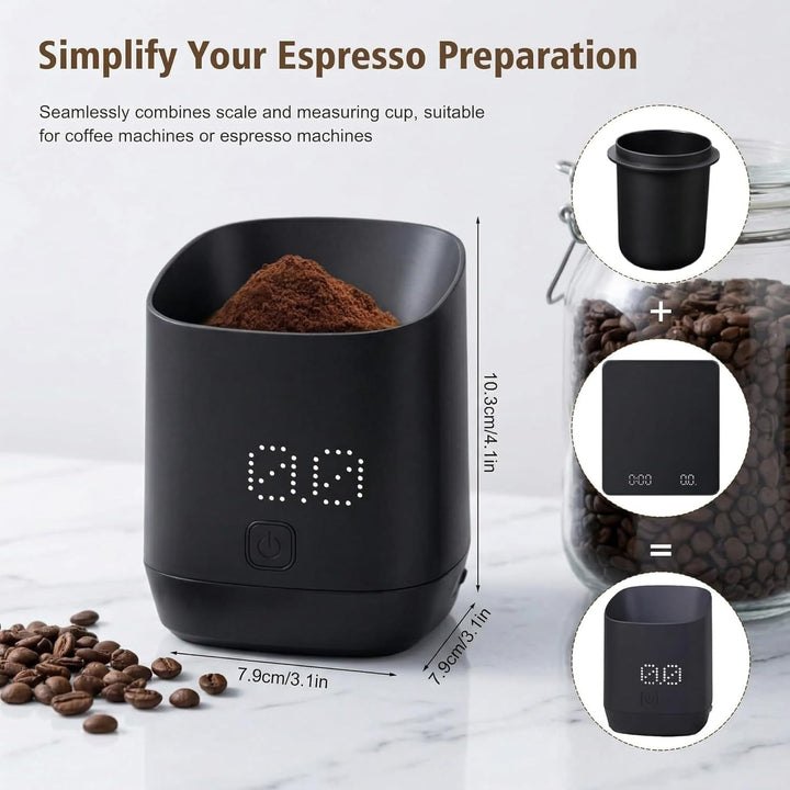 Kaffeewaage Siebträger 500g, digitale Feinwaage mit LED, 0.1g | Wiederaufladbar (USB-C), Tara-Funkti