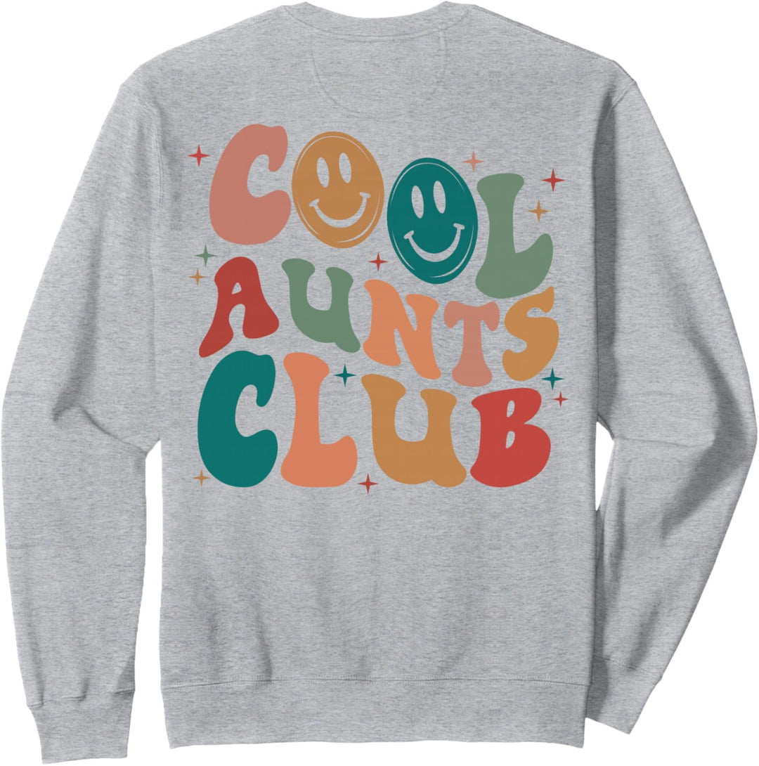 Retro Groovy Cool Aunts Club Funny Auntie Women Cool Aunt Sweatshirt