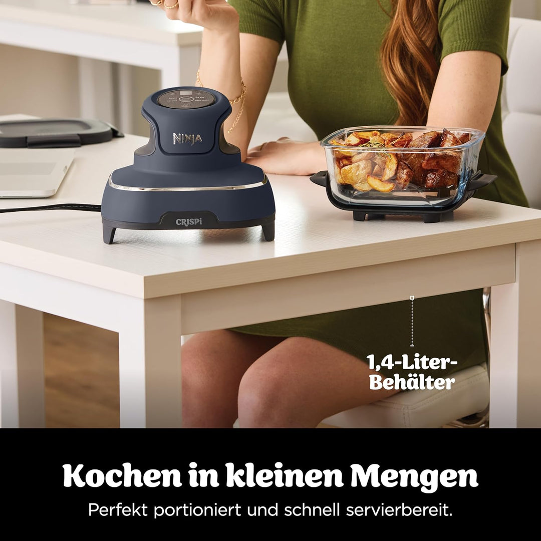 Ninja CRISPi tragbare Air fryer Heissluftfritteuse, 3,8 l, 4-in-1: Heissluftfrittieren, Braten, Warm