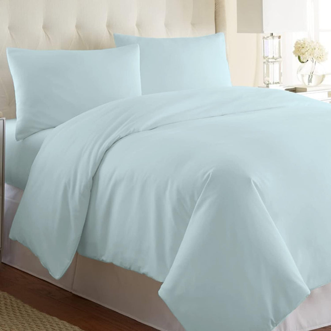 Pizuna 800 Fadenzahl aus Baumwolle Bettwäsche Baby blau, 100% Langstaple Baumwolle Bettbezug und Kis