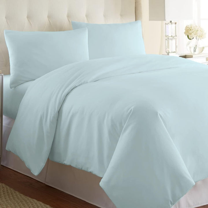Pizuna 800 Fadenzahl aus Baumwolle Bettwäsche Baby blau, 100% Langstaple Baumwolle Bettbezug und Kis