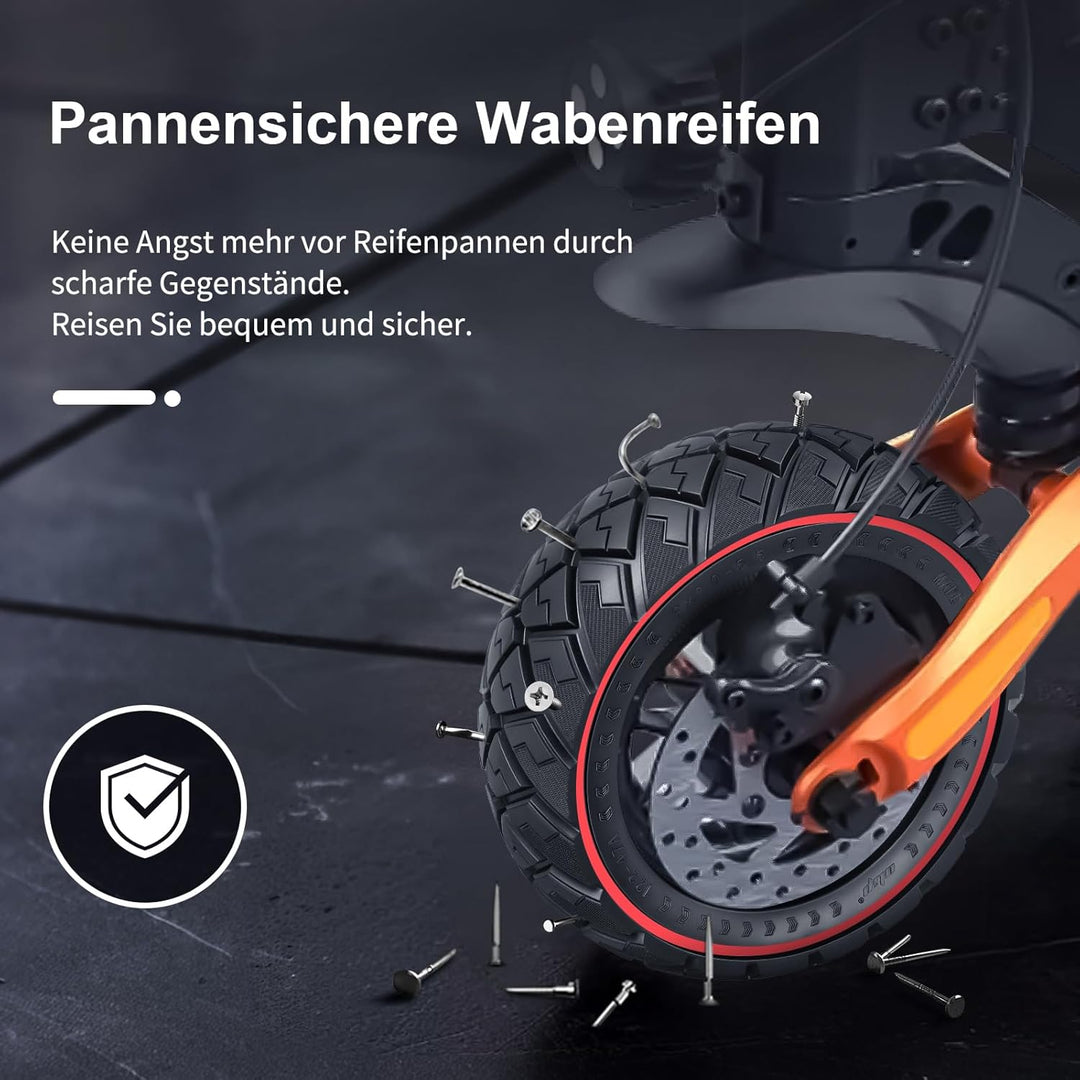 9x3,0-5,5 Vollreifen für Kukirin G2 pro, Zero 10X, Dualtron Eagle Pro Elektroroller Ersatzreifen Vol