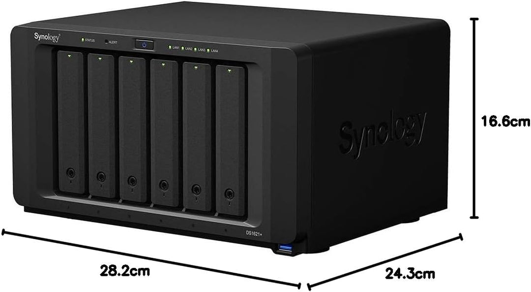 Synology DS1621+ 6-Bay 24TB Bundle mit 6X 4TB WD Red Plus