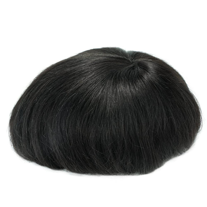 Lordhair Toupet für Männer Haarersatz Systeme Mann, natürliche atmungsaktive Mono-Spitze mit PU-Echt