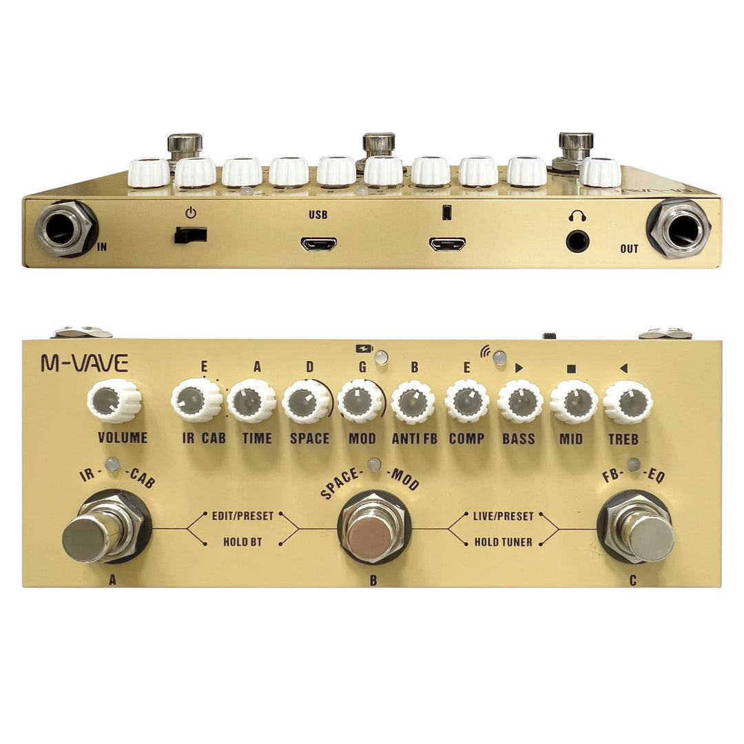 Multi Effects Acoustic Guitar Pedal,Cube Baby AC Guitar Multi Effects Pedal Delay Chorus Tremolo Rev