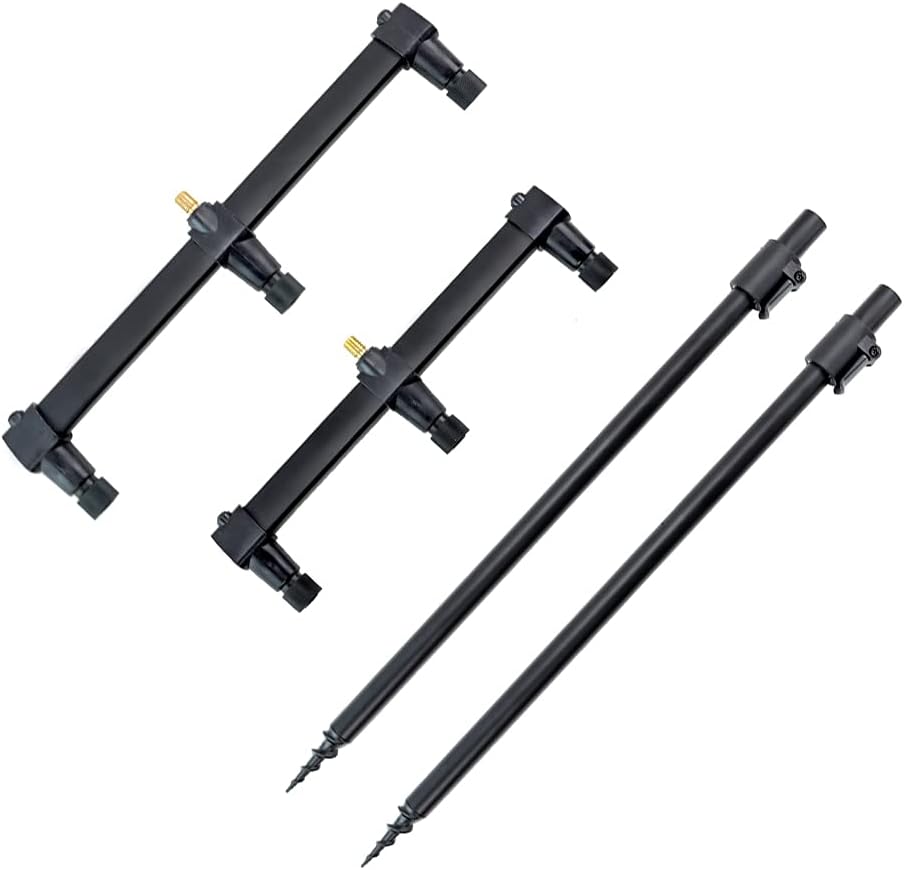 Hirisi Tackle Aluminium Karpfen Angelrute Pod Set Banksticks und Buzz Bar für 3 Angelruten (40-60) 4