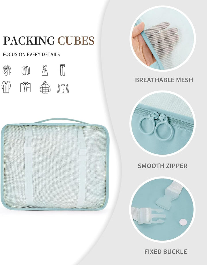 Anjing Koffer Organizer 11-teilig, Packing Cubes, leichte Reisegepäck-Organizer, platzsparend, wasse