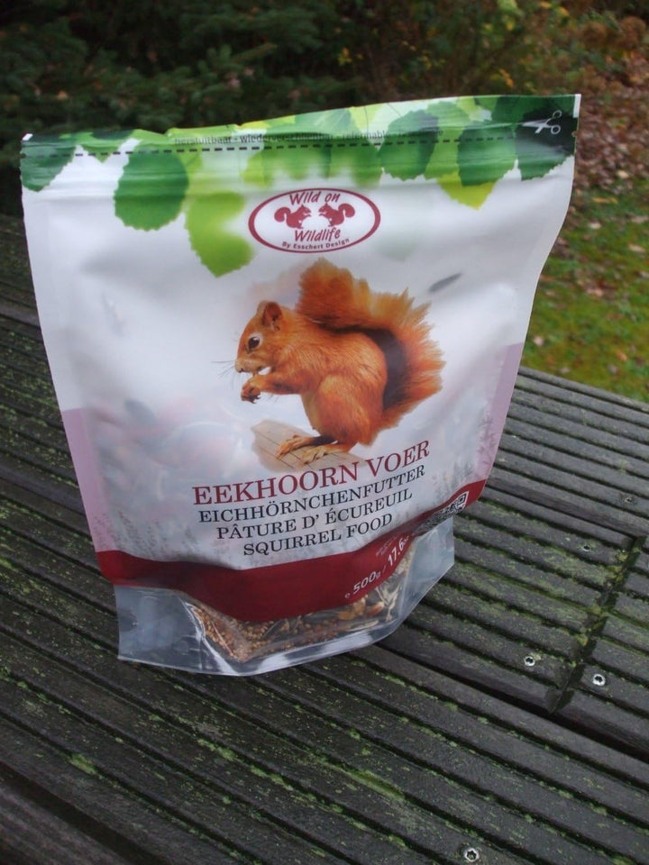 Eichhörnchen Futterhaus, futterautomat, futterstelle + 500 Gr Futter