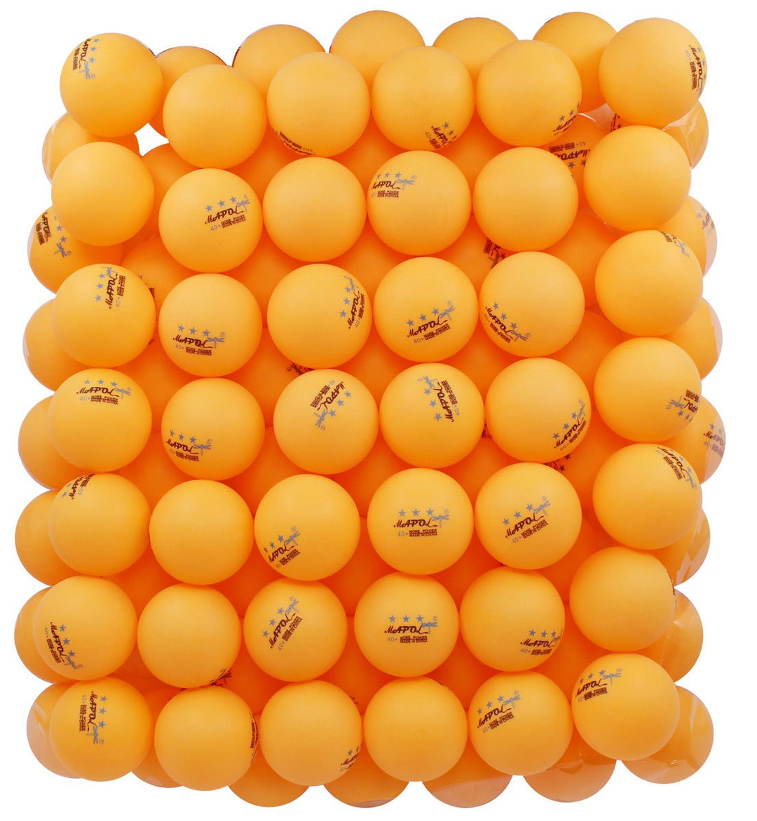 MAPOL Tischtennisbälle, 3 Sterne, Orange, 100 Stück