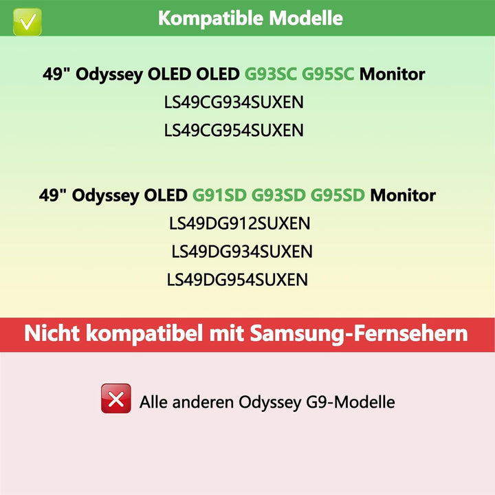 G95SC VESA Halterung Kompatibel mit Samsung Odyssey G9 OLED 49 Zoll Monitor, G93SC (LS49CG934SUXEN,