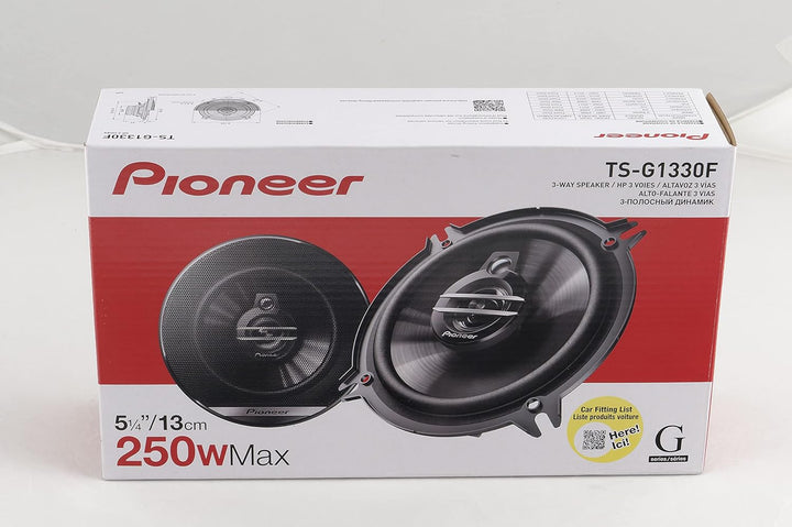Pioneer TS-G1330F 3-Weg-Koaxiallautsprecher für Autos (250 W), 13 cm, kraftvoller Klang, IMPP-Membra