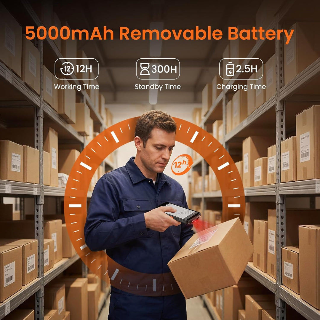 CLABEL M93 Android 14 MDE Gerät, Qualcomm 8-Kern Industrie PDA mit WiFi 6 & 5G FEM, IP67 Wasserdicht