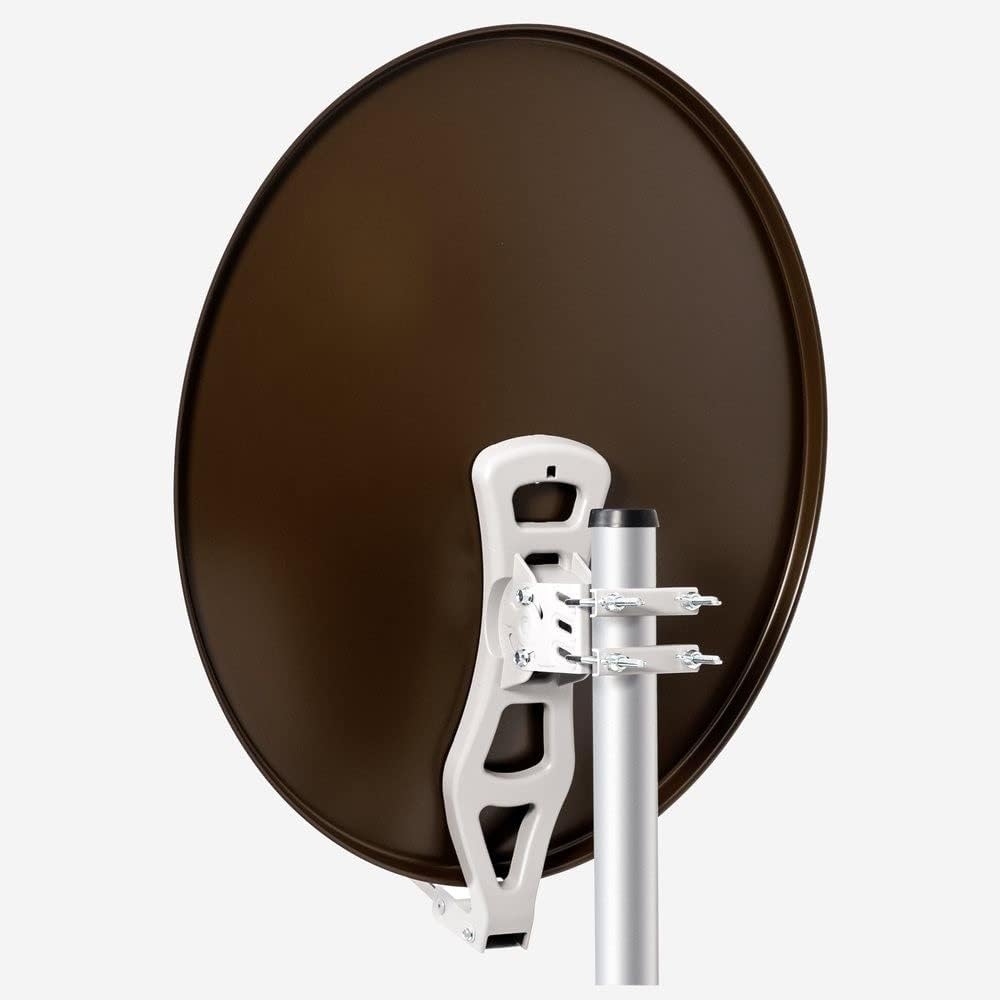 Fuba DAL 800 B Satellitenantenne Alu Braun 80cm LNB Quad zum Direktanschluss SAT bis 4 Teilnehmer 8X