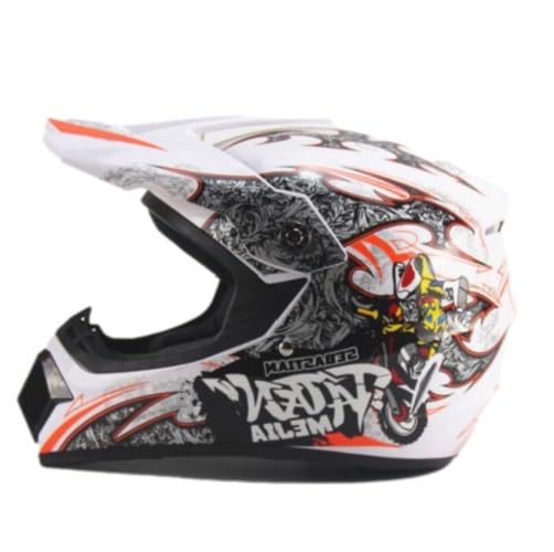 Kinder Crosshelm Mejia – Motorradhelm für Kinder, ABS-Schale, robuster Kinderhelm für Downhill, Quad