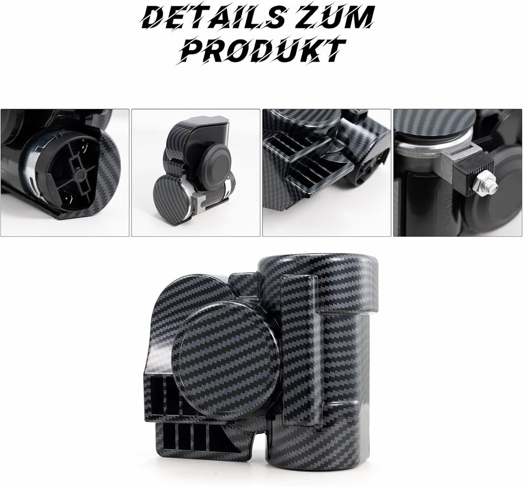 FARBIN Autohupe 12v Druckluft Hupe Airhorn mit kompressor Laute Lkw Luft horn Signalhorn für Motorra