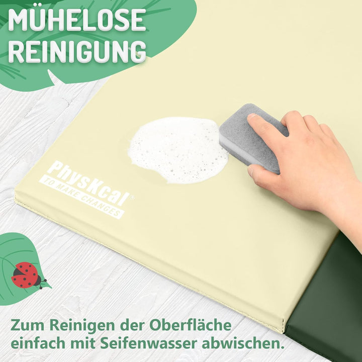 195 x 75 x 3 cm Klappbare Weichbodenmatte Turnmatte Fitnessmatte Gymnastikmatte mit Tragegriffen, Sp