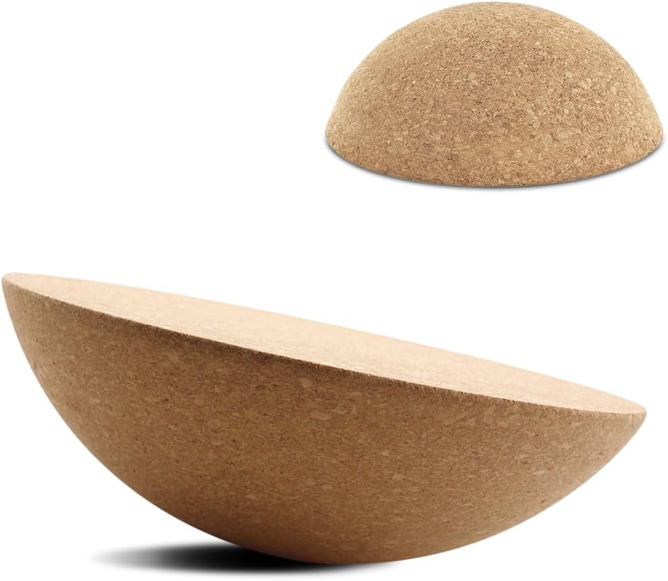 SGZIOO Balance Board Halbkugel, Kork Halbkugel Balance Board, Ø 15 cm Korkhalbkugel aus Massivem Kor