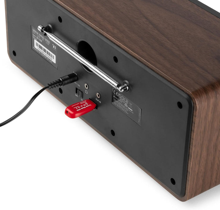 Audizio Genua DAB Radio mit Bluetooth – Stereo DAB Plus Radio mit Fernbedienung, 60 Speicherplätze,