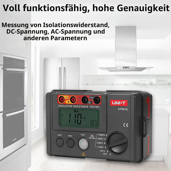Isolierung Widerstand Tester, UT501A LCD Isolationsmessgerät Isolationstester, Digital Megaohmmeter