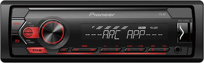 Pioneer MVH-S120UB | 1DIN Autoradio mit RDS | rot | halbe Einbautiefe | 4x50Watt | USB | MP3 | AUX-E