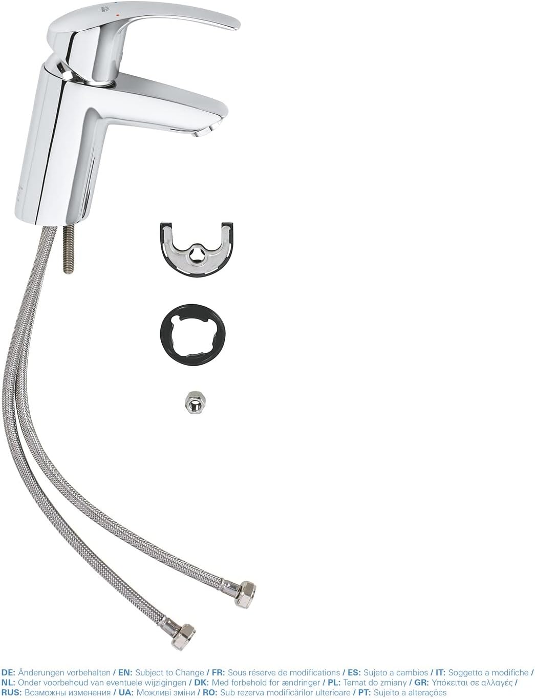 GROHE Eurosmart - Einhand-Waschtischarmatur (Einlochmontage, S-Size, Einlochmontage), chrom, 3246700