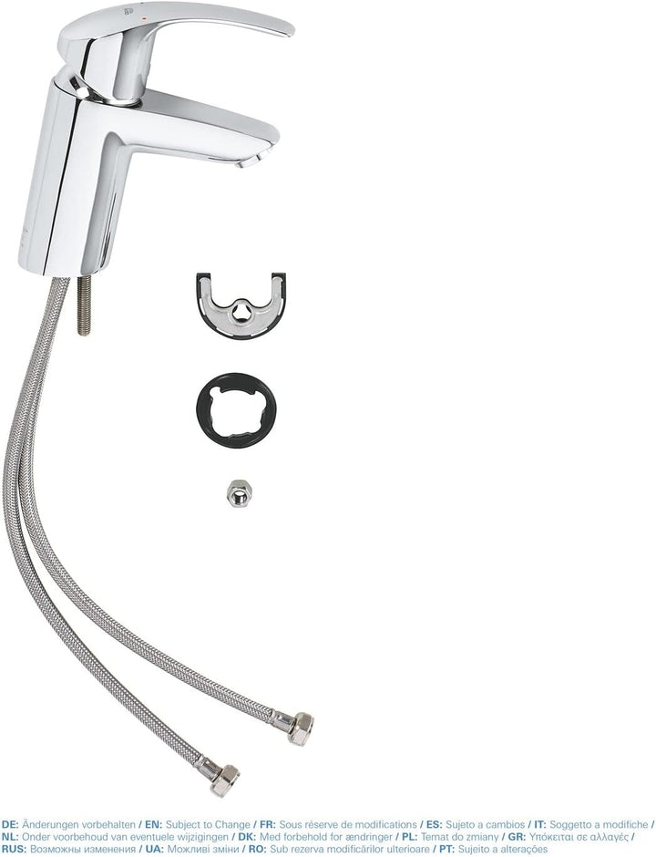 GROHE Eurosmart - Einhand-Waschtischarmatur (Einlochmontage, S-Size, Einlochmontage), chrom, 3246700
